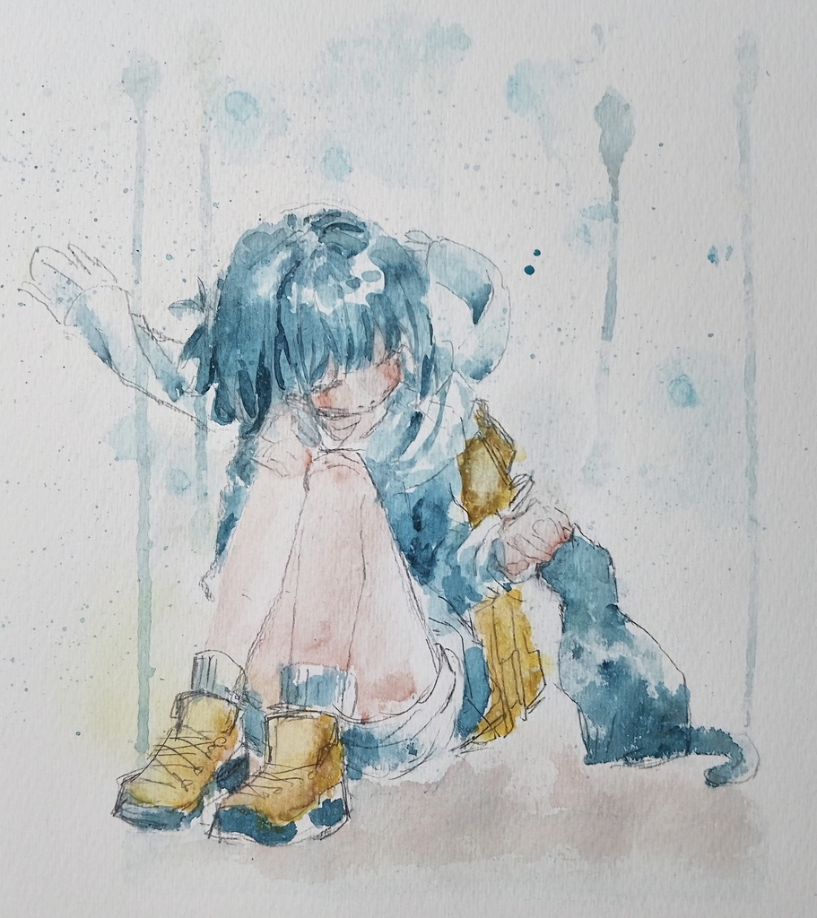 「ふたりぼっち」額装済み原画