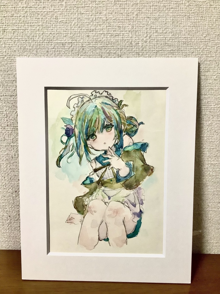 オリジナル水彩原画「ミモザ」