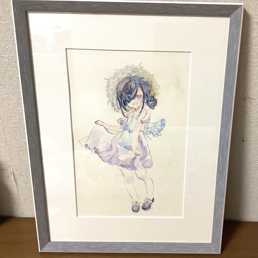 オリジナルキャラクター「ヘレン」額装済み水彩原画