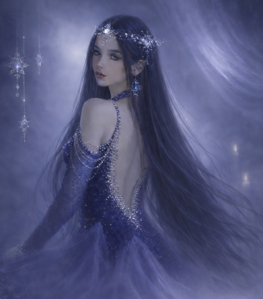 ムーンストーンの光｜月の導きの女神アート