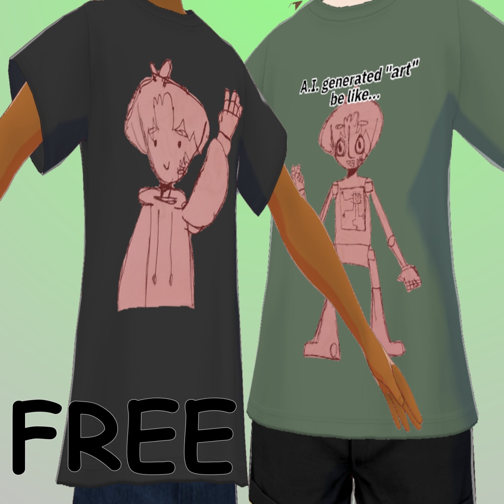 [VRoid custom item] Robot boy t-shirts [Free]