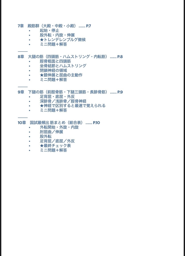 PT・OT国試対策 解剖学《筋》完全まとめ — 作用・起始停止・神経支配・国試頻出ポイント —