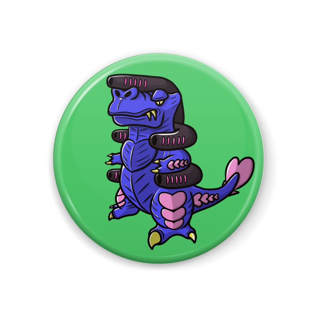 【怪獣 グジ】キャラクター缶バッジ