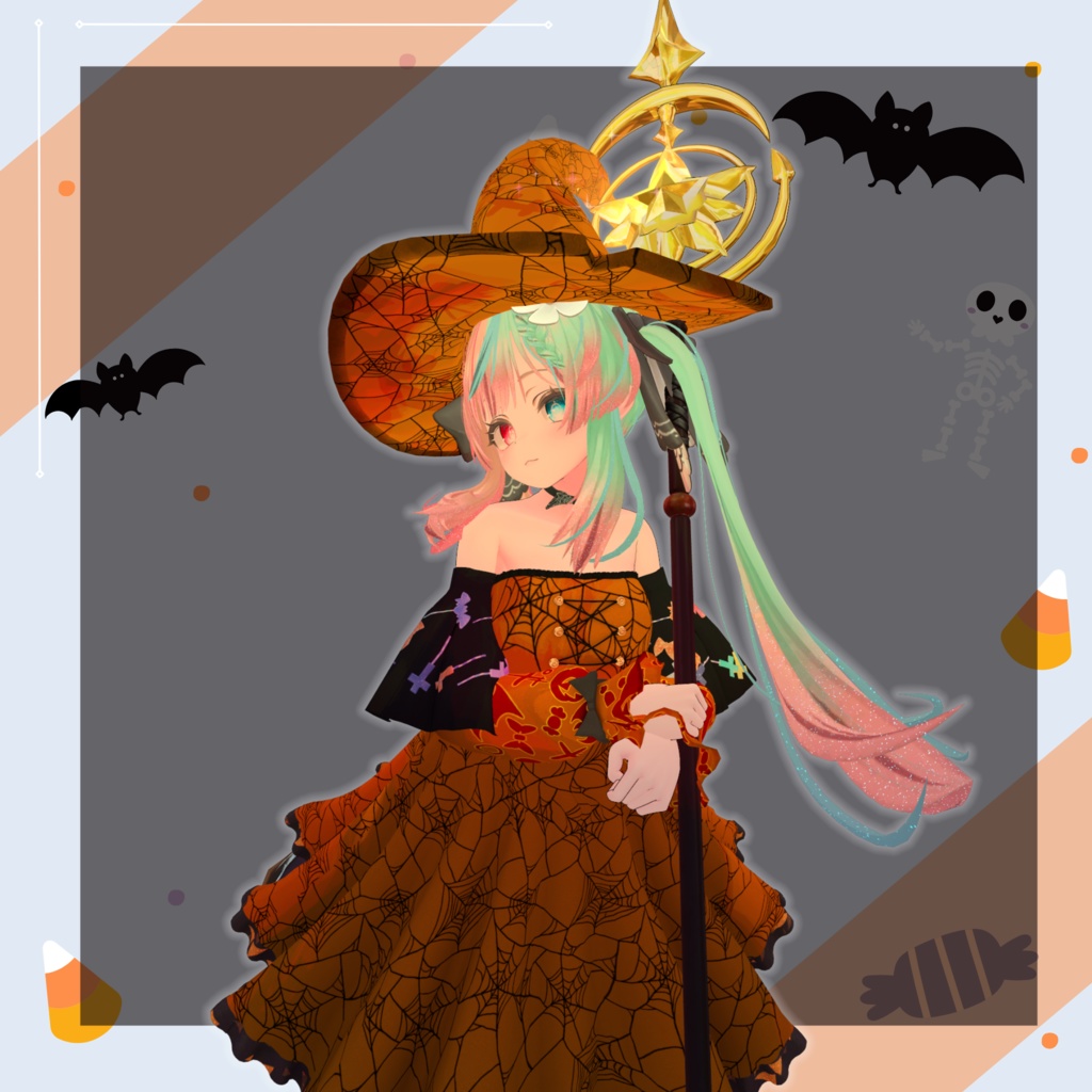 Hallowed Light (ハロウィン帽子&魔女の杖)