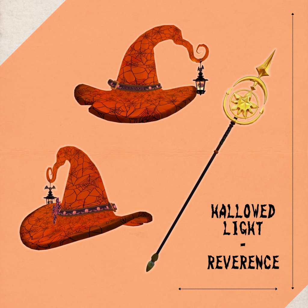 Hallowed Light (ハロウィン帽子&魔女の杖)