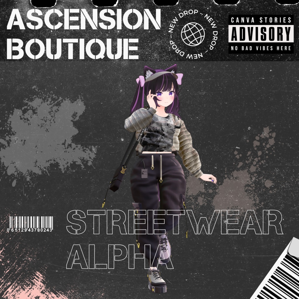 【複数アバター対応】ストリートウェアアルファ・Streetwear Alphα