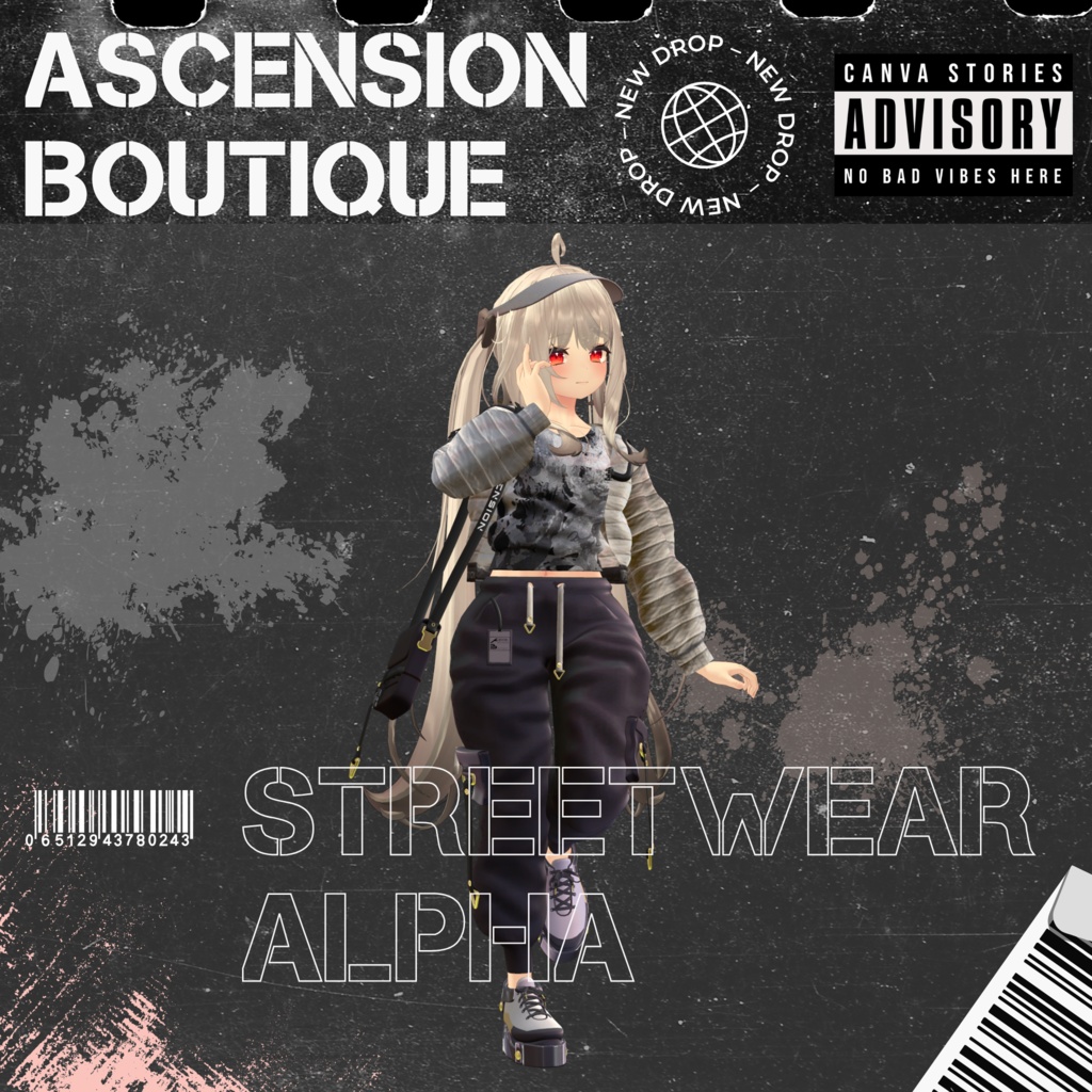 【複数アバター対応】ストリートウェアアルファ・Streetwear Alphα