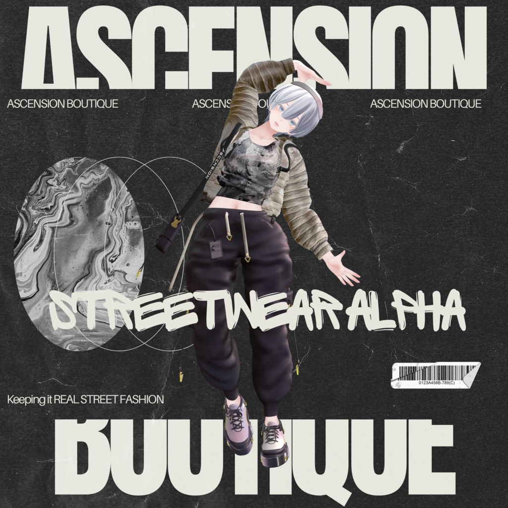 【複数アバター対応】ストリートウェアアルファ・Streetwear Alphα