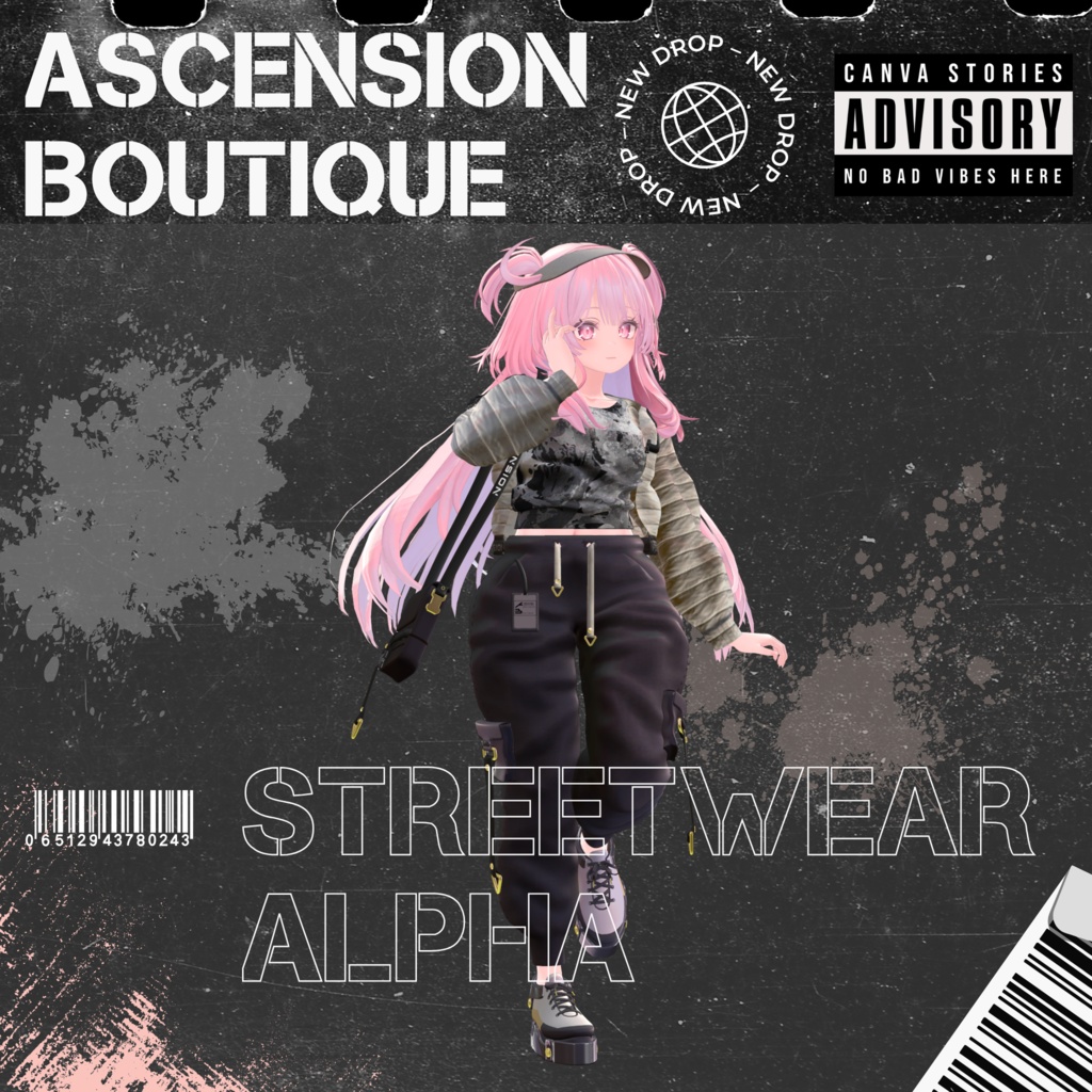 【複数アバター対応】ストリートウェアアルファ・Streetwear Alphα