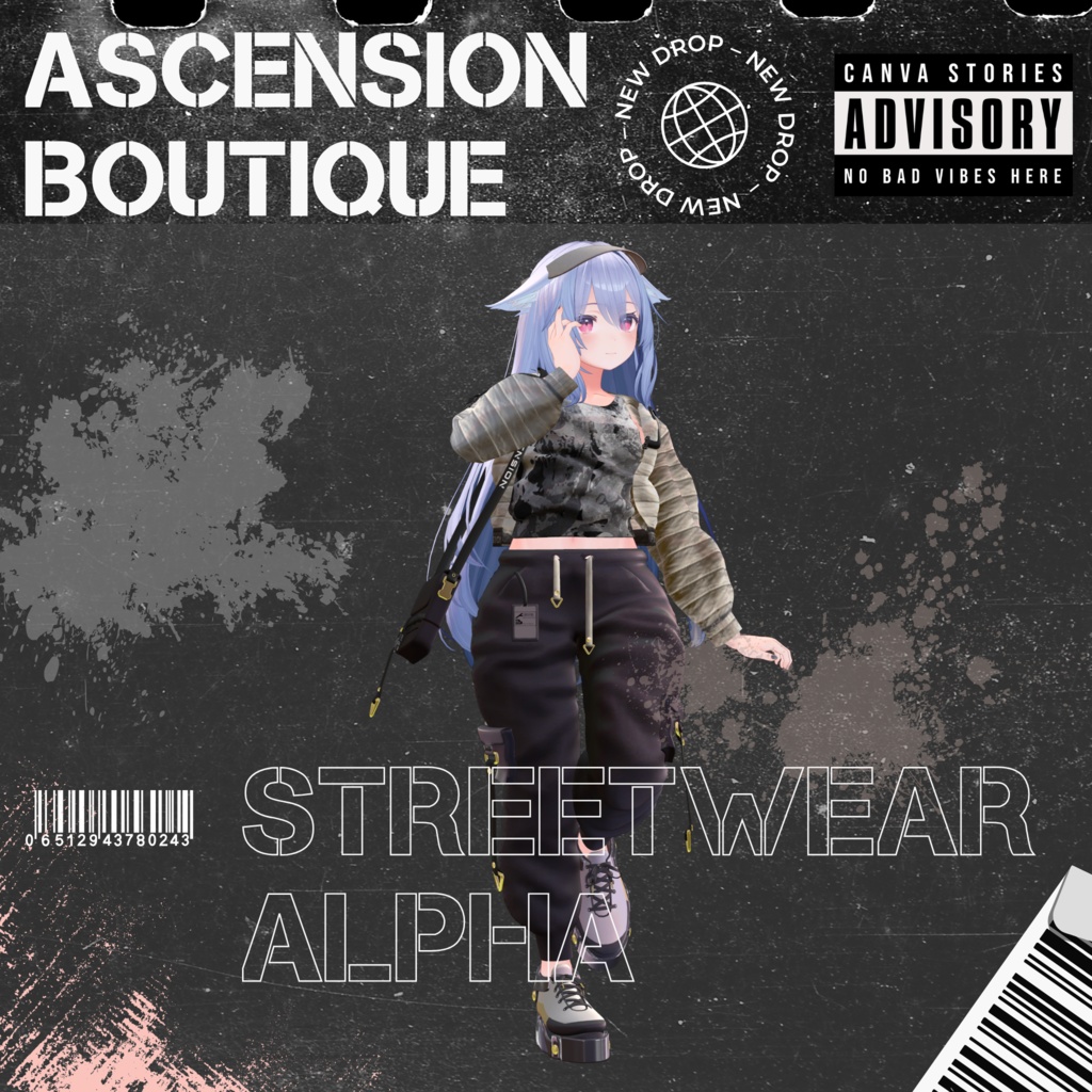 【複数アバター対応】ストリートウェアアルファ・Streetwear Alphα