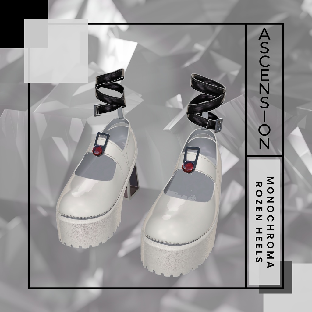 【複数アバター対応】モノクローマローゼンヒール・Monochroma Rozen Heel