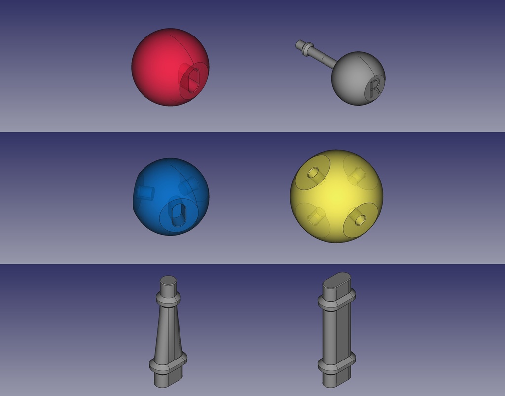 【3Dデータ】原子ブロック - ニトロ・スルホニル