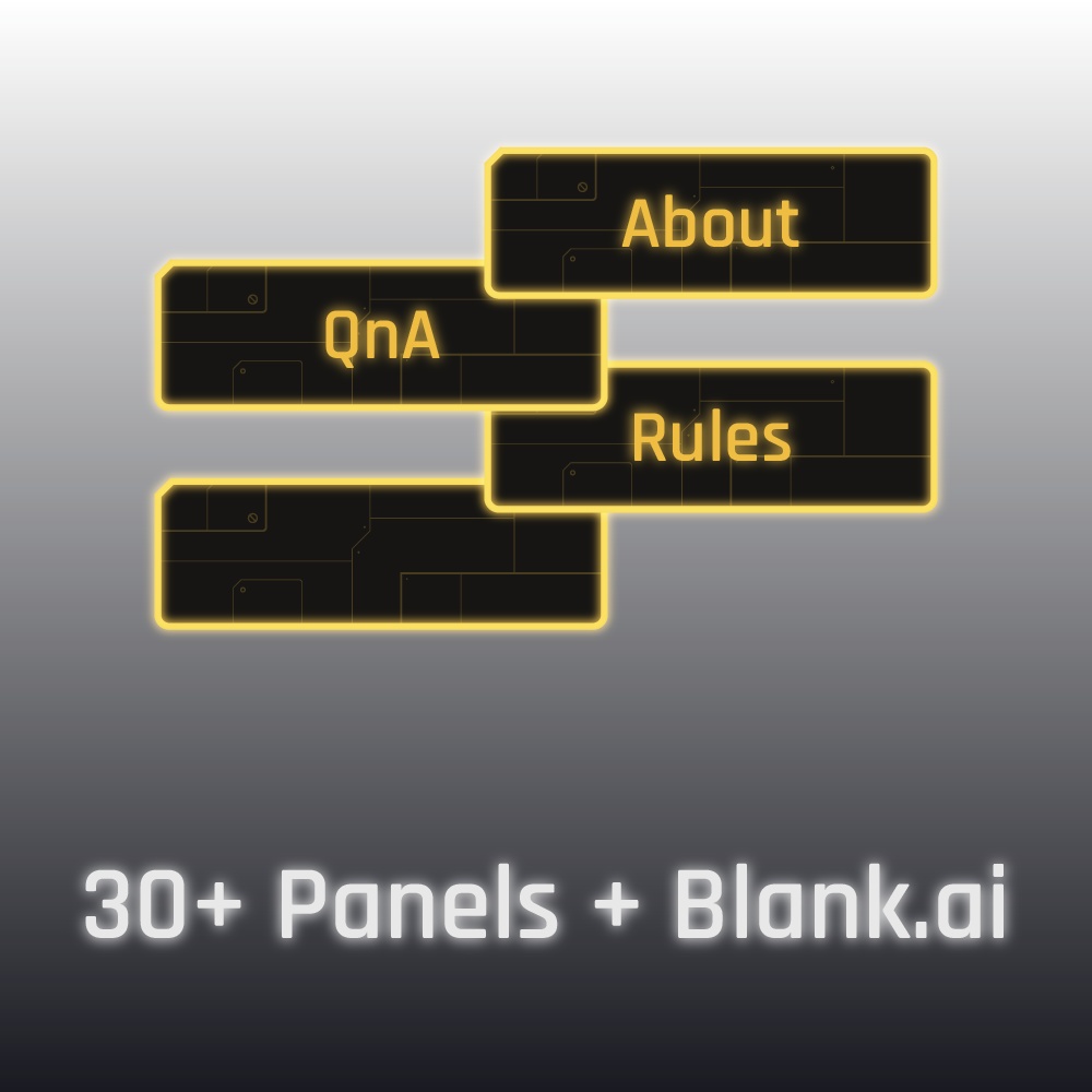 Minimalistic Neon 【 Panels & Animated Overlay | パネル&動く配信オーバーレイ|OBS】