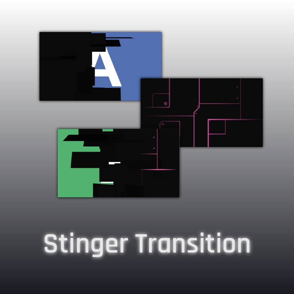 Minimalistic Neon 【 Panels & Animated Overlay | パネル&動く配信オーバーレイ|OBS】