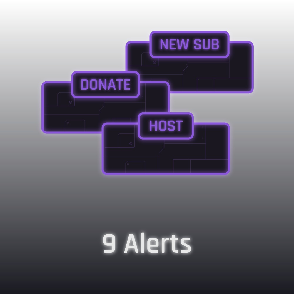 Minimalistic Neon 【 Panels & Animated Overlay | パネル&動く配信オーバーレイ|OBS】