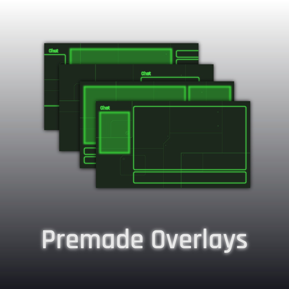 Minimalistic Neon 【 Panels & Animated Overlay | パネル&動く配信オーバーレイ|OBS】