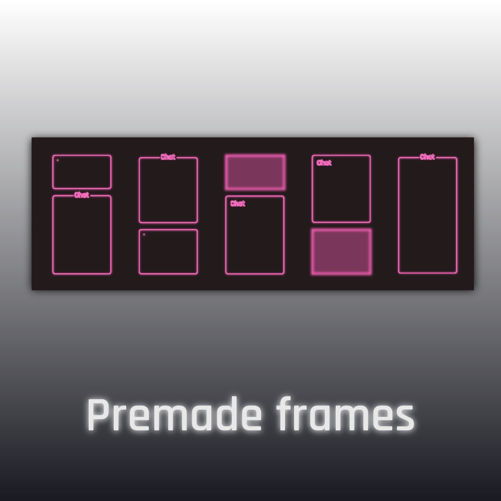 Minimalistic Neon 【 Panels & Animated Overlay | パネル&動く配信オーバーレイ|OBS】
