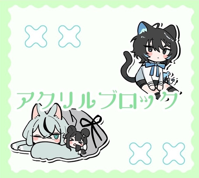 OVRQ ミニアクリルブロック/アクリルキーホルダー