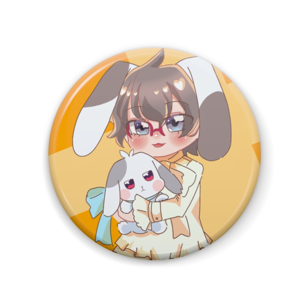 兎山大福＆兎山悟缶バッチ（バニーの日）