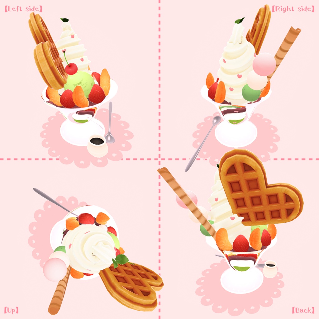 【3Dモデル】ぽんみつパフェv1.00