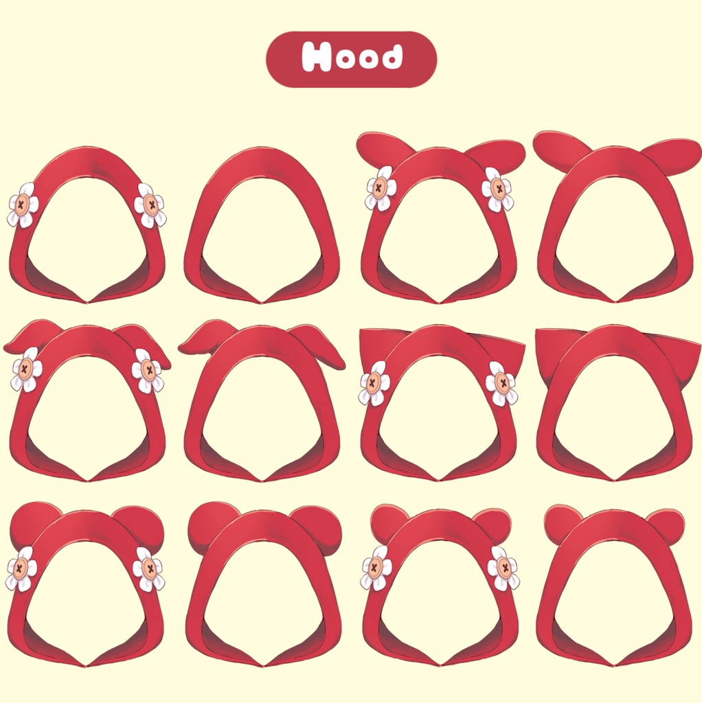 【フリー素材】赤ずきんセット