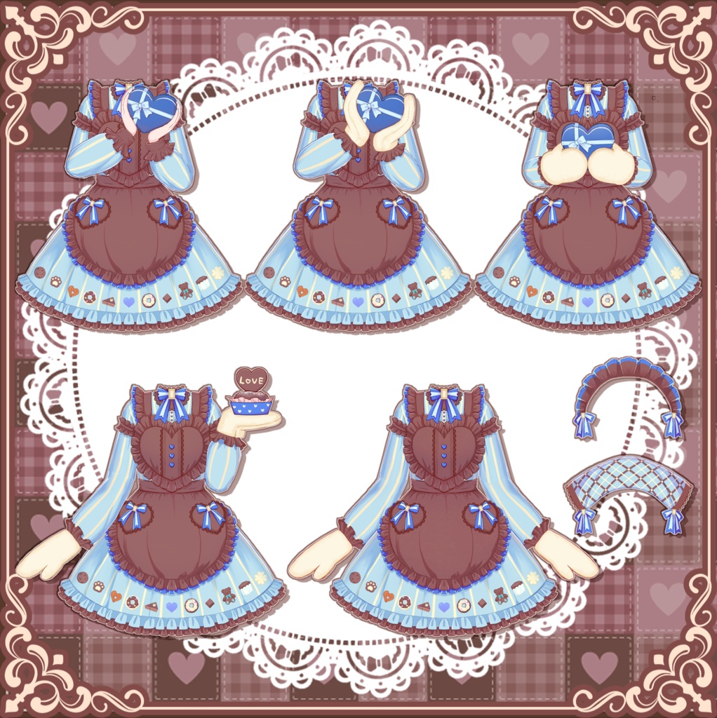 【フリー素材】バレンタイン衣装