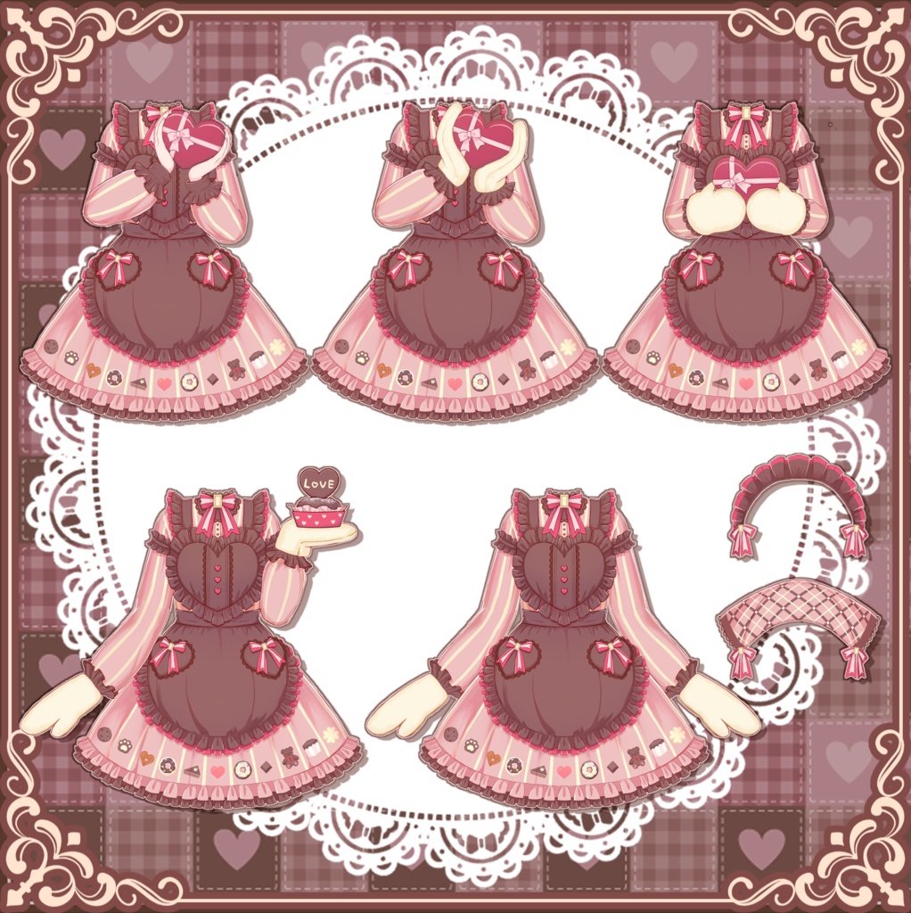 【フリー素材】バレンタイン衣装
