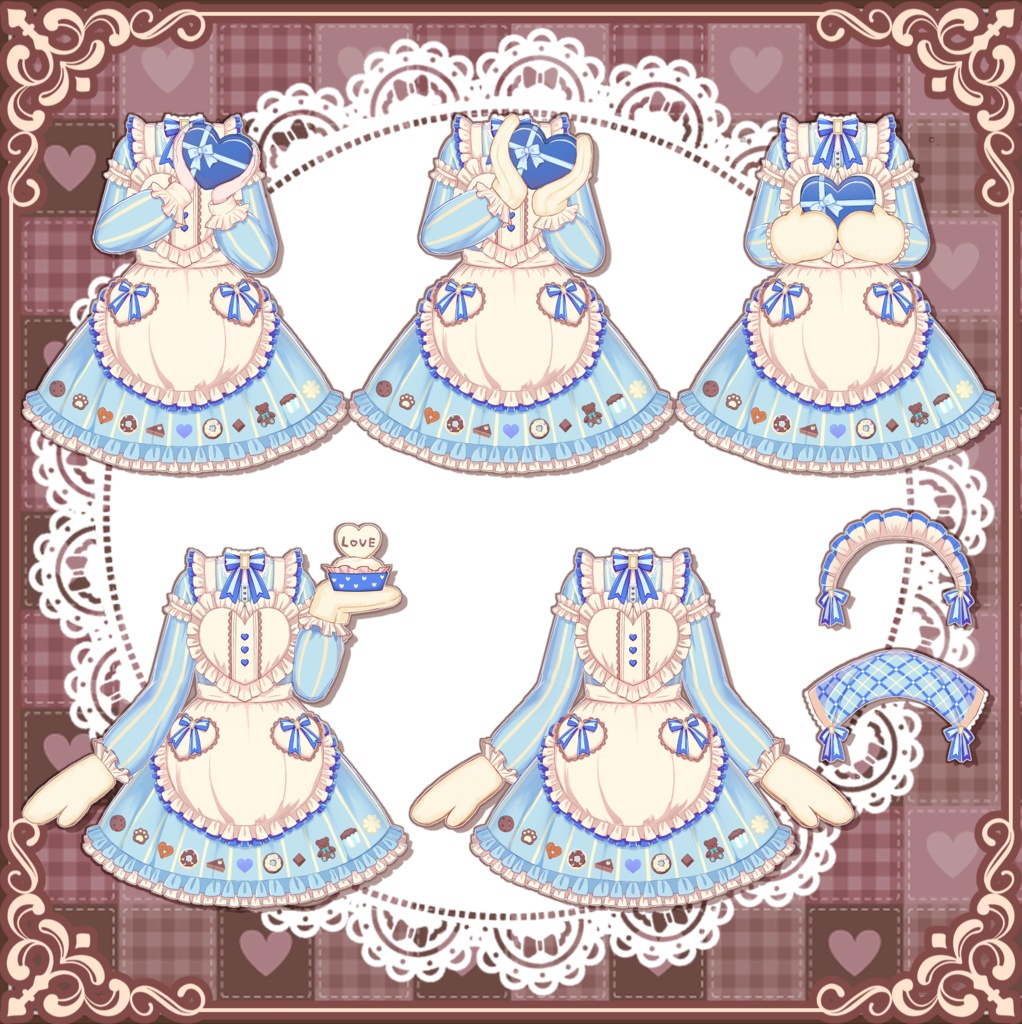 【フリー素材】バレンタイン衣装