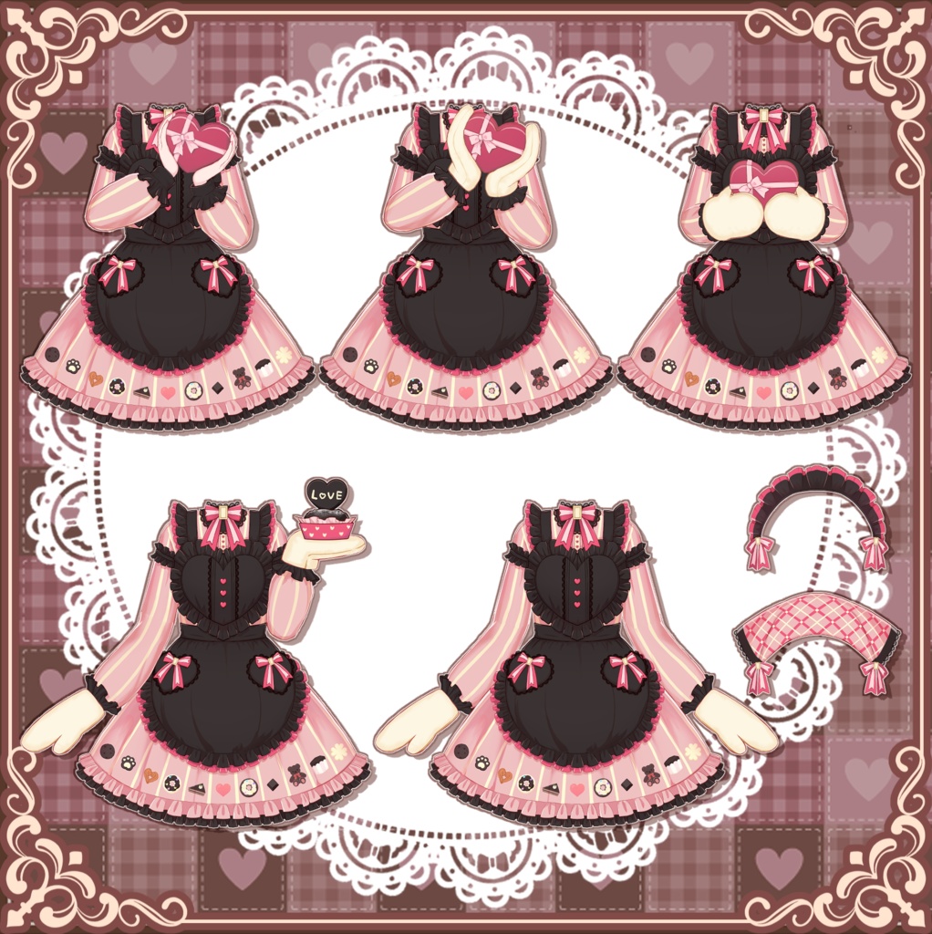 【フリー素材】バレンタイン衣装