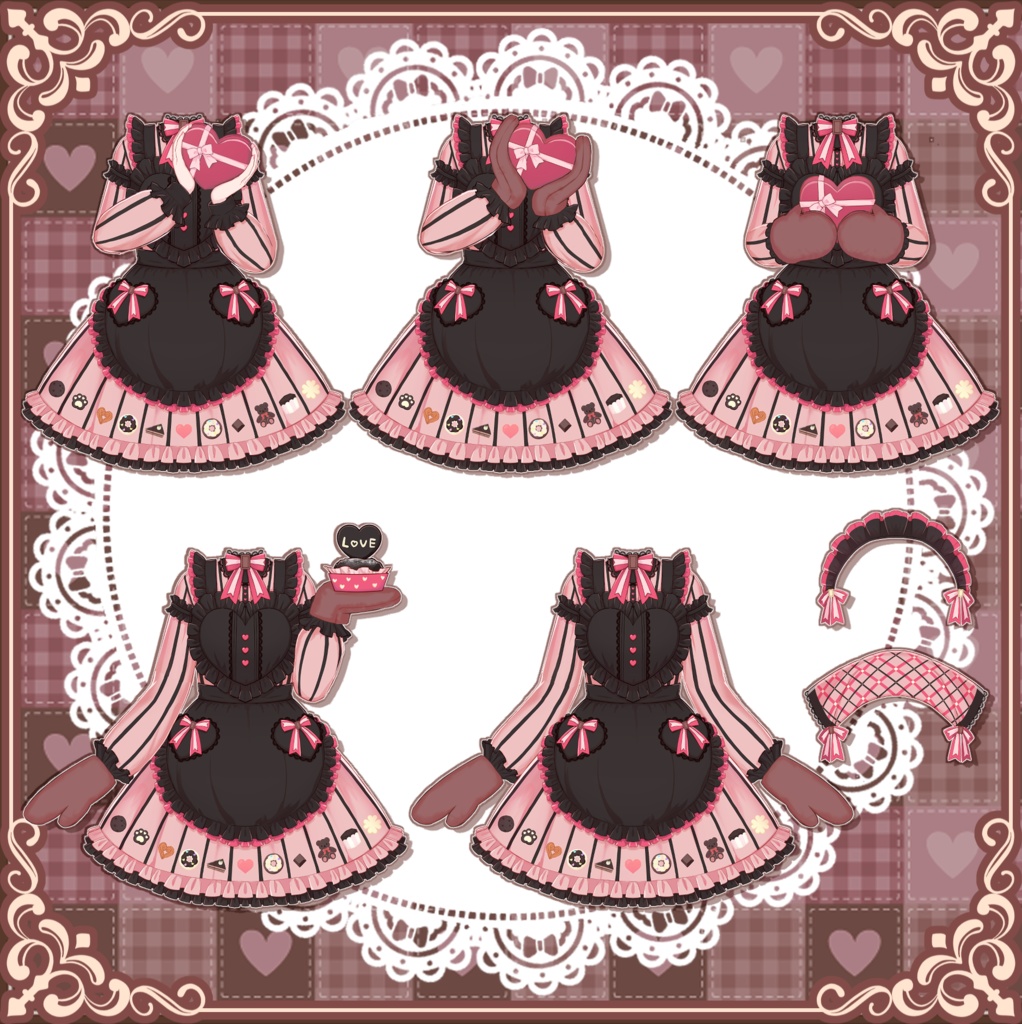 【フリー素材】バレンタイン衣装