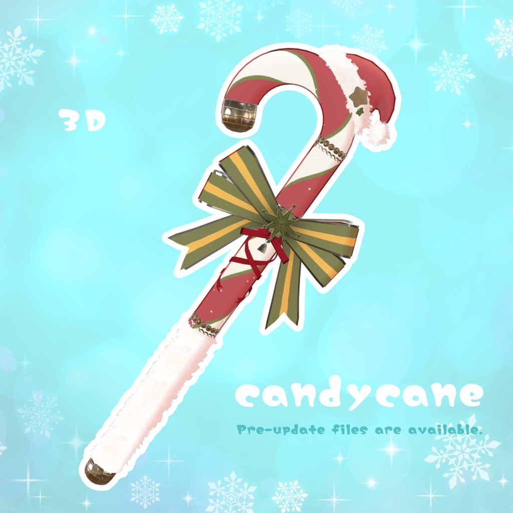 【3Dモデル】クリスマスケイン【VRChat向け】