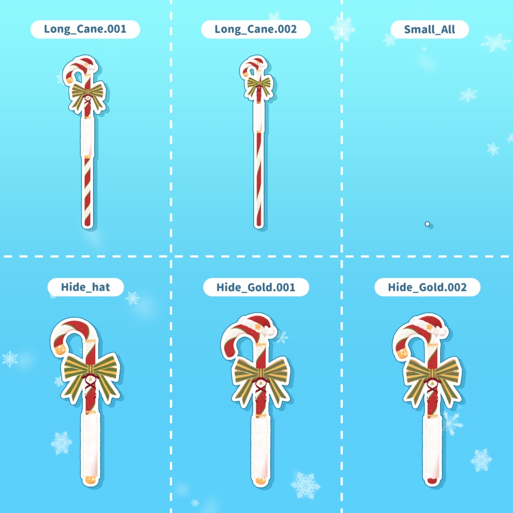 【3Dモデル】クリスマスケイン【VRChat向け】