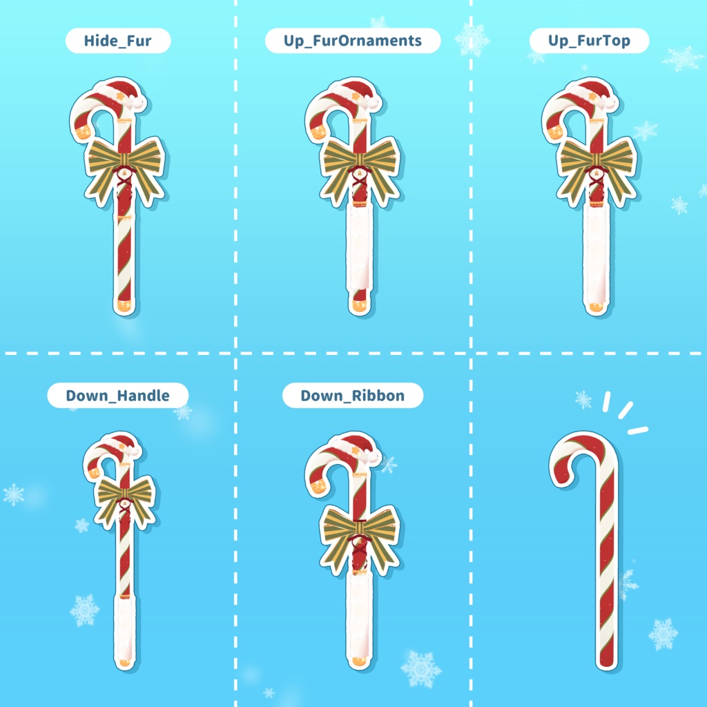 【3Dモデル】クリスマスケイン【VRChat向け】