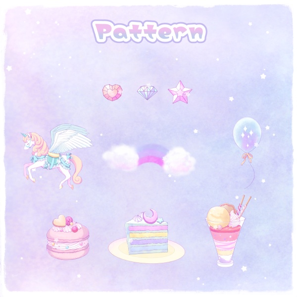 【NC's Cloth専用】ゆめかわテクスチャ・マテリアル【Material・Texture】