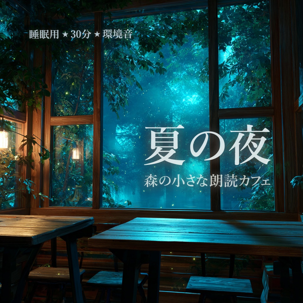夏の夜｜森の小さな朗読カフェ｜フクロウの自然音BGM（30分／睡眠・作業用）