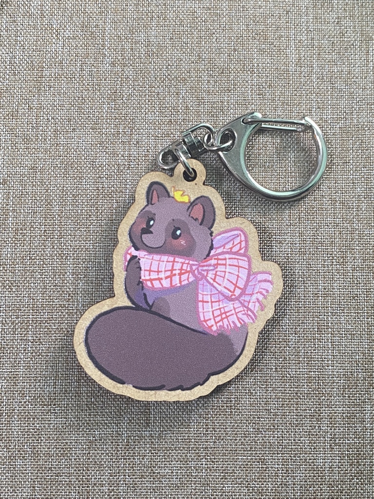 たぬキーホルダ(マフラーver)