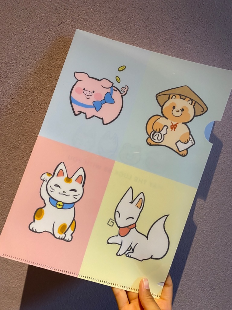 こぶたぬきつねこ　クリアファイル