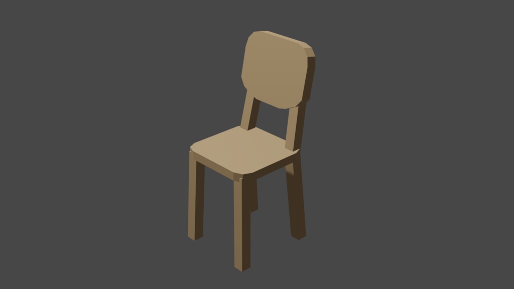 質素な木の椅子