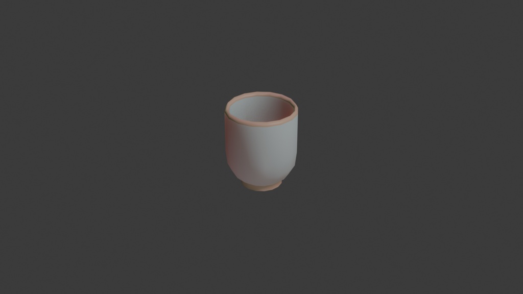 【3Dモデル】お茶セット - ちゃぶ台・座布団・急須・湯飲み
