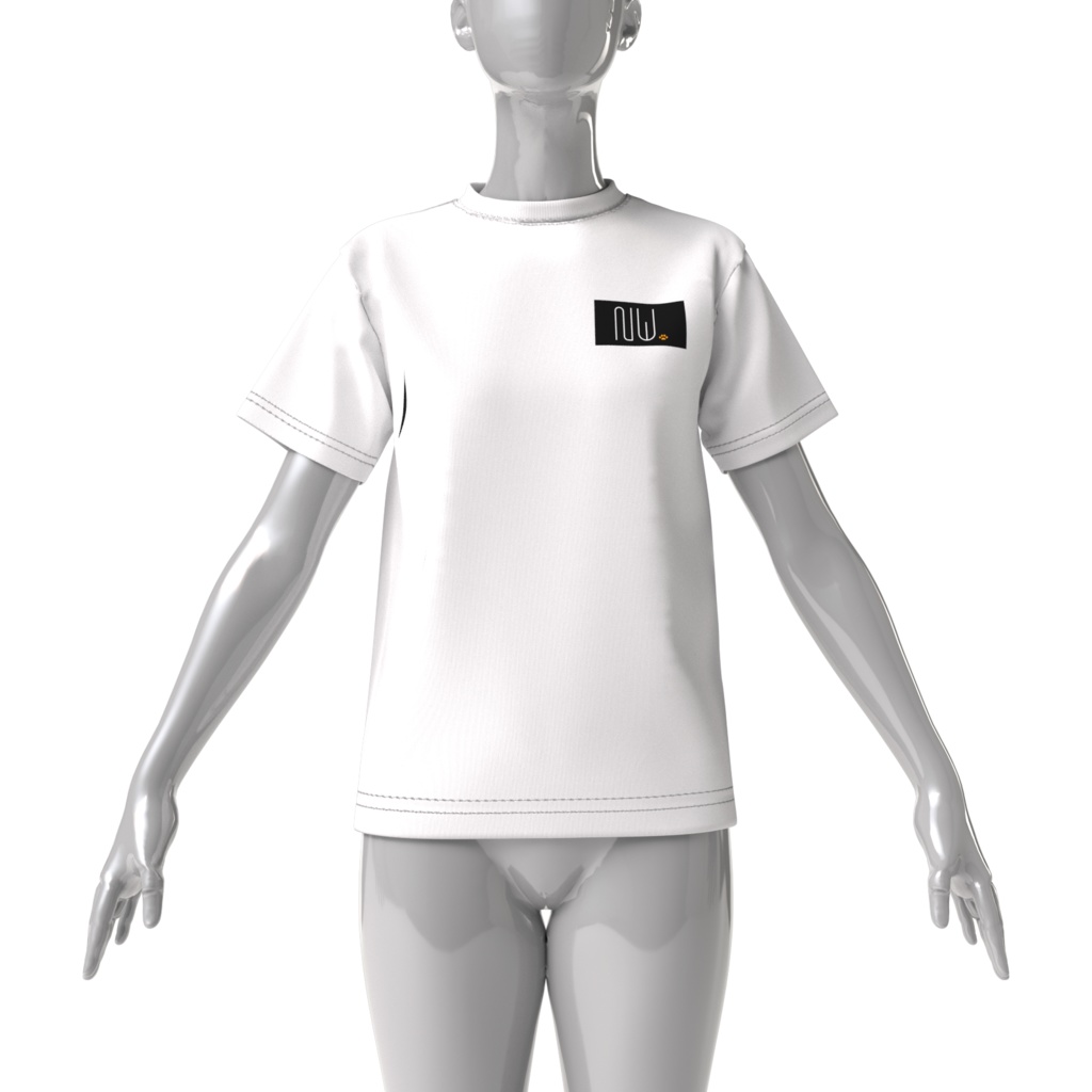 「nw/k1s8n4」ボックスロゴ ビッグシルエットTシャツ