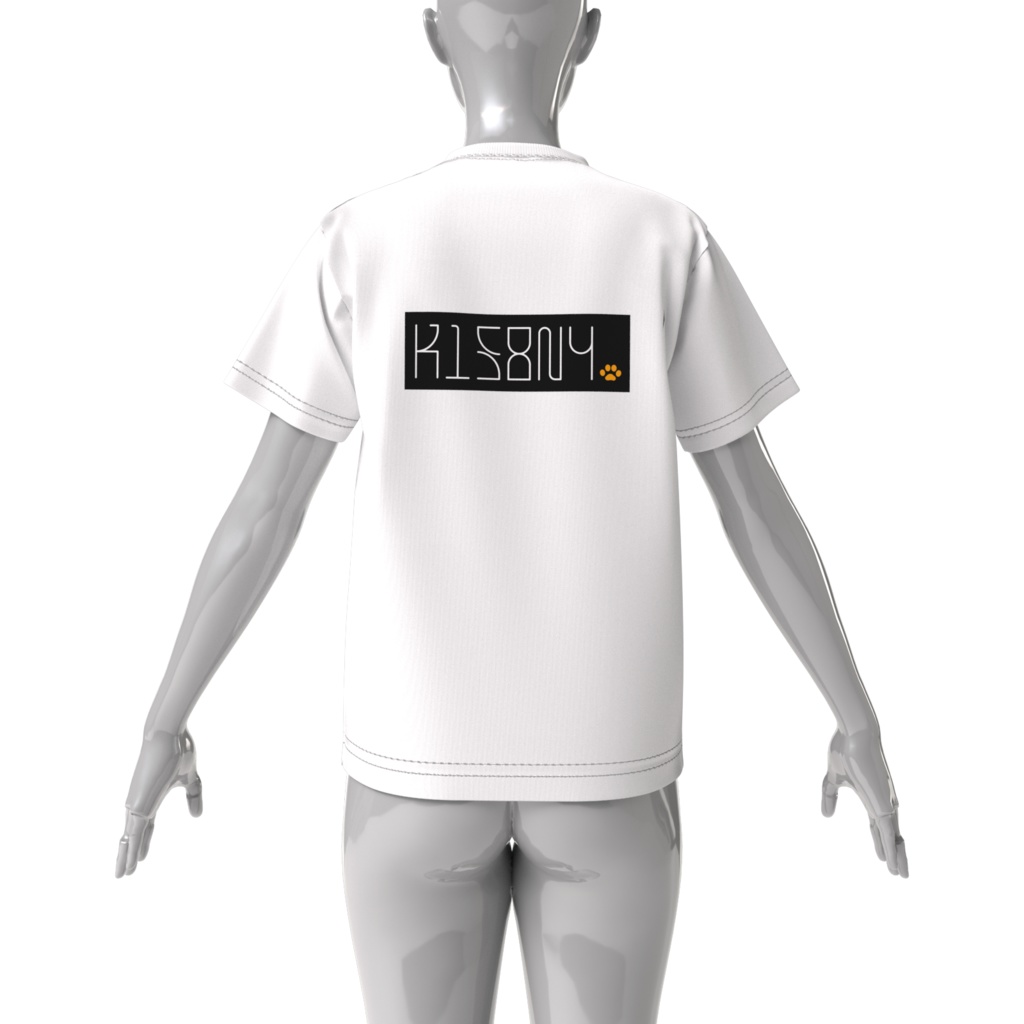 「nw/k1s8n4」ボックスロゴ ビッグシルエットTシャツ