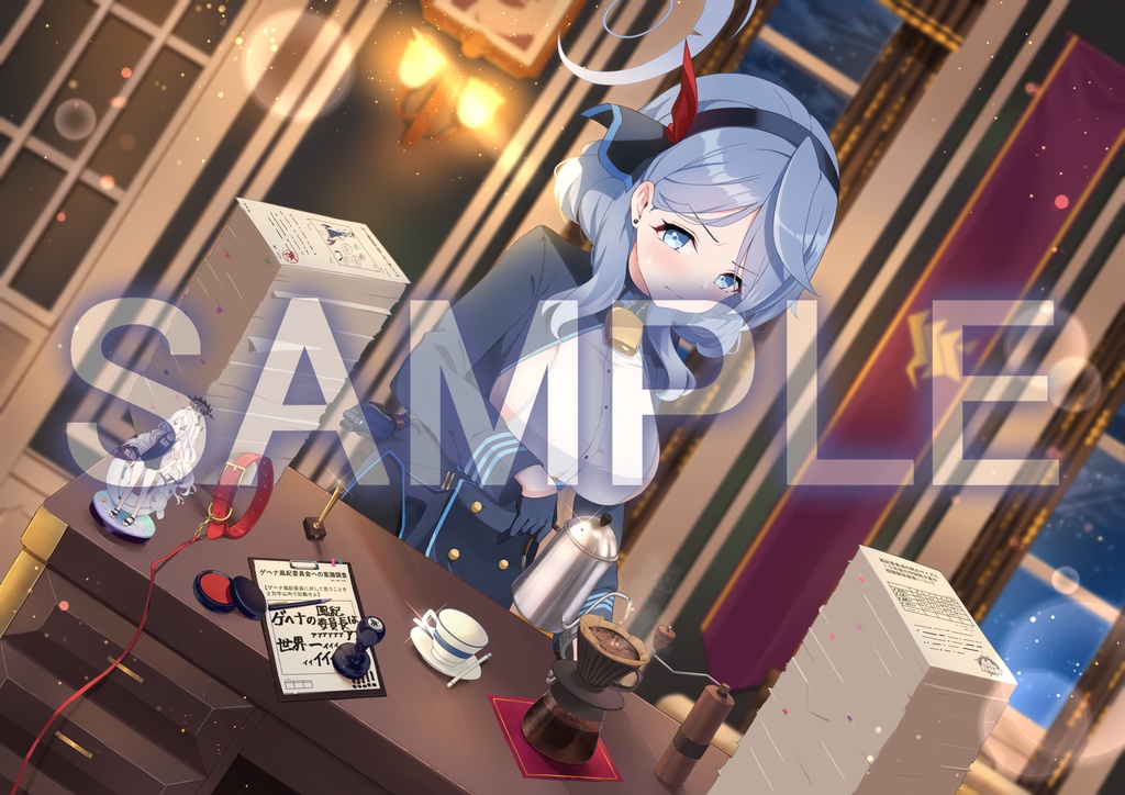 【コーヒーで一息アコ】A5アクリルパネル