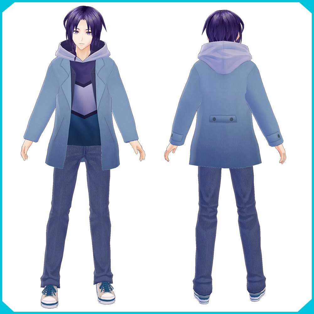 【VRoid】男性用カジュアルパーカージャケット