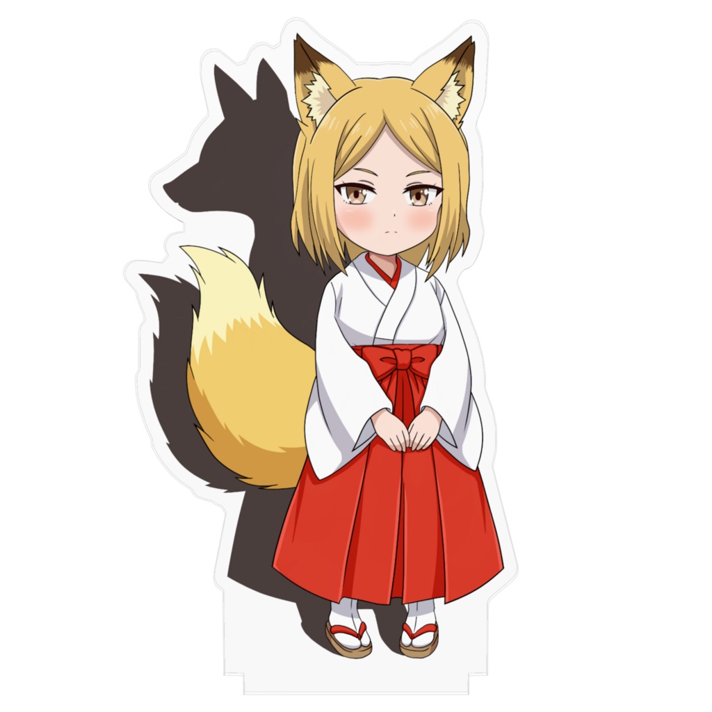 【神具 置物】稲荷 巫女(左):酒井 栄子ちゃんアクリルフィギュア