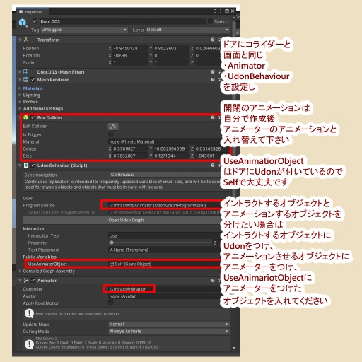 ドア開閉ギミック【UdonGraph製】 ドアモデル30種