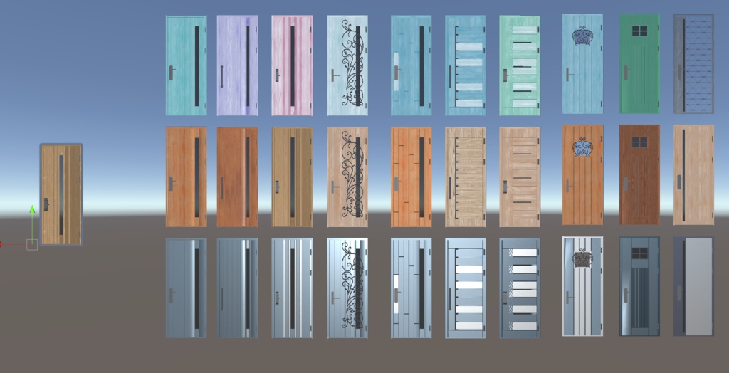ドア開閉ギミック【UdonGraph製】 ドアモデル30種