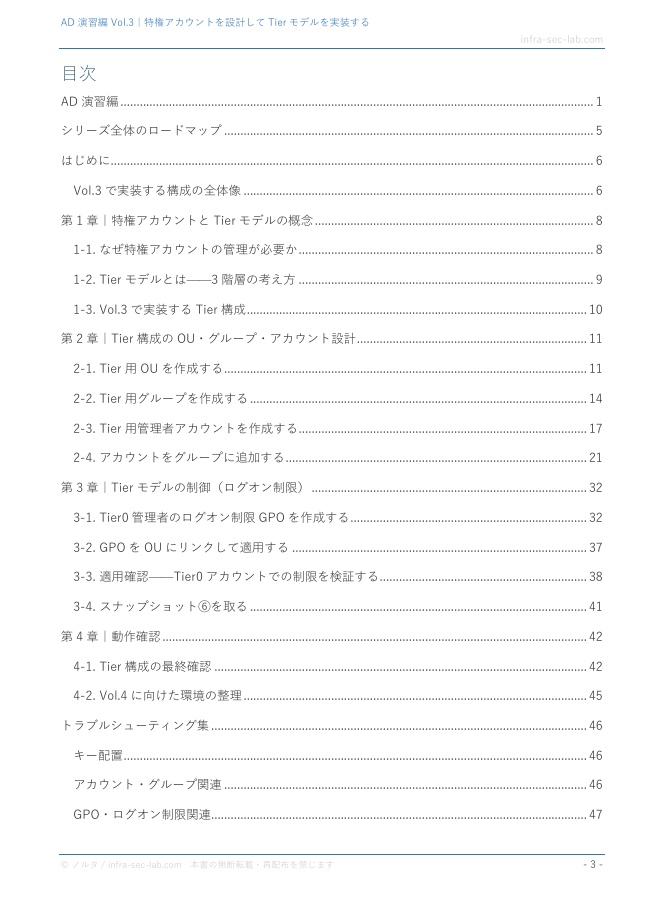 AD演習編 Vol.3|特権アカウントを設計してTierモデルを実装する【ハンズオン手順書・スクリーンショット付き手順書】