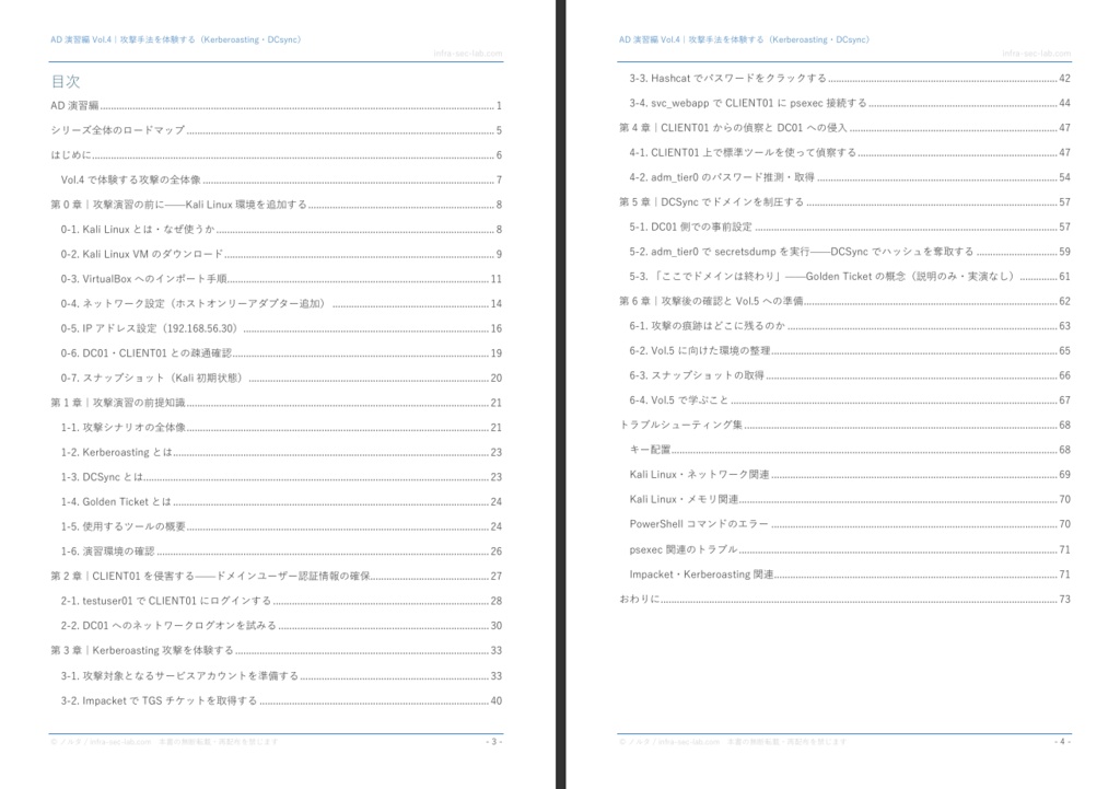 AD演習編 Vol.4|Kerberoasting・DCSyncで攻撃手法を体験する【ハンズオン手順書・スクリーンショット付き手順書】