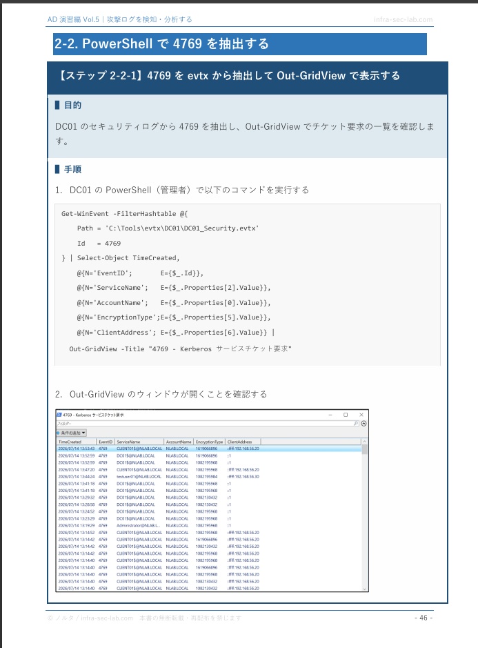 AD演習編 Vol.5|PowerShell・HayabusaでKerberoasting・DCSyncの痕跡を検知する【ハンズオン手順書・スクリーンショット付き】