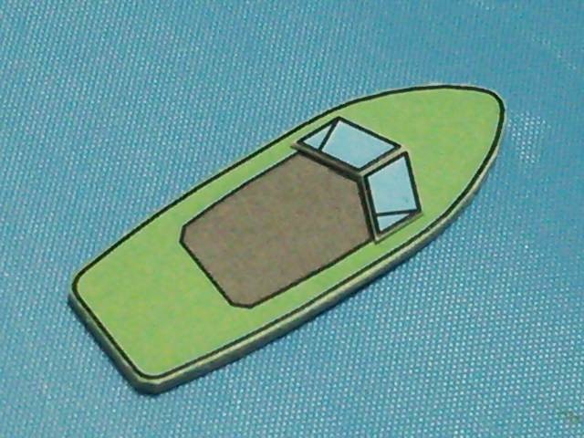 「ボートのペーパークラフト ３個セット タイプ：プライベートボート０１ カラー：グリーン」